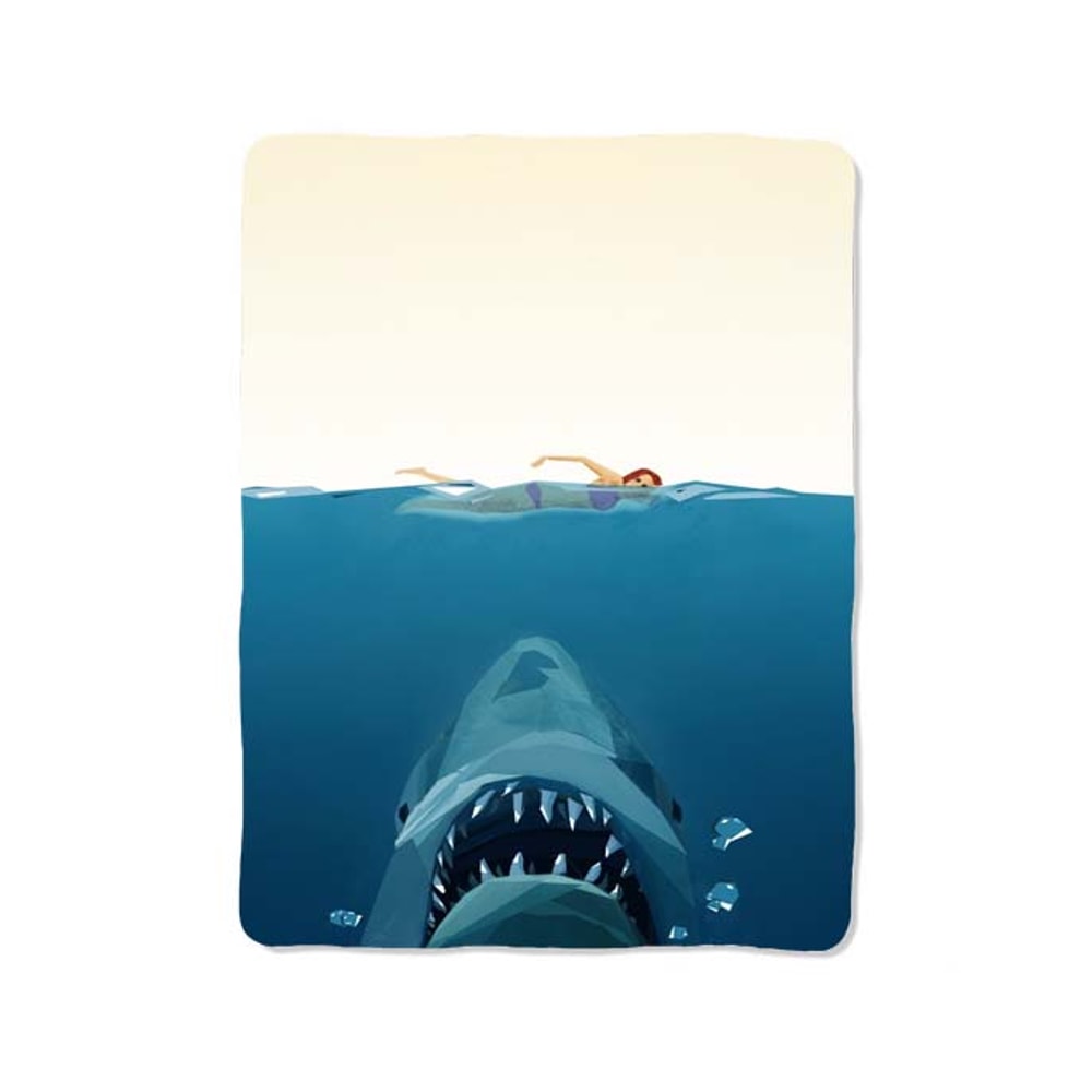 Geometric Shark Jaws Custom Velveteen Plush Blanket Personalized Comfort Style 0