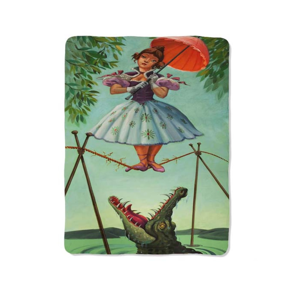 Girl With The Umbrella Custom Velveteen Plush Blanket Personalized Comfort Style 0