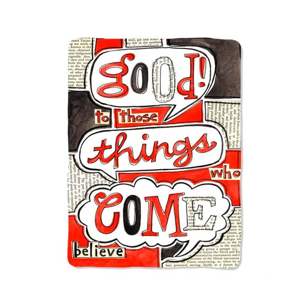 Good Things Come Custom Velveteen Plush Blanket Personalized Comfort Style 0