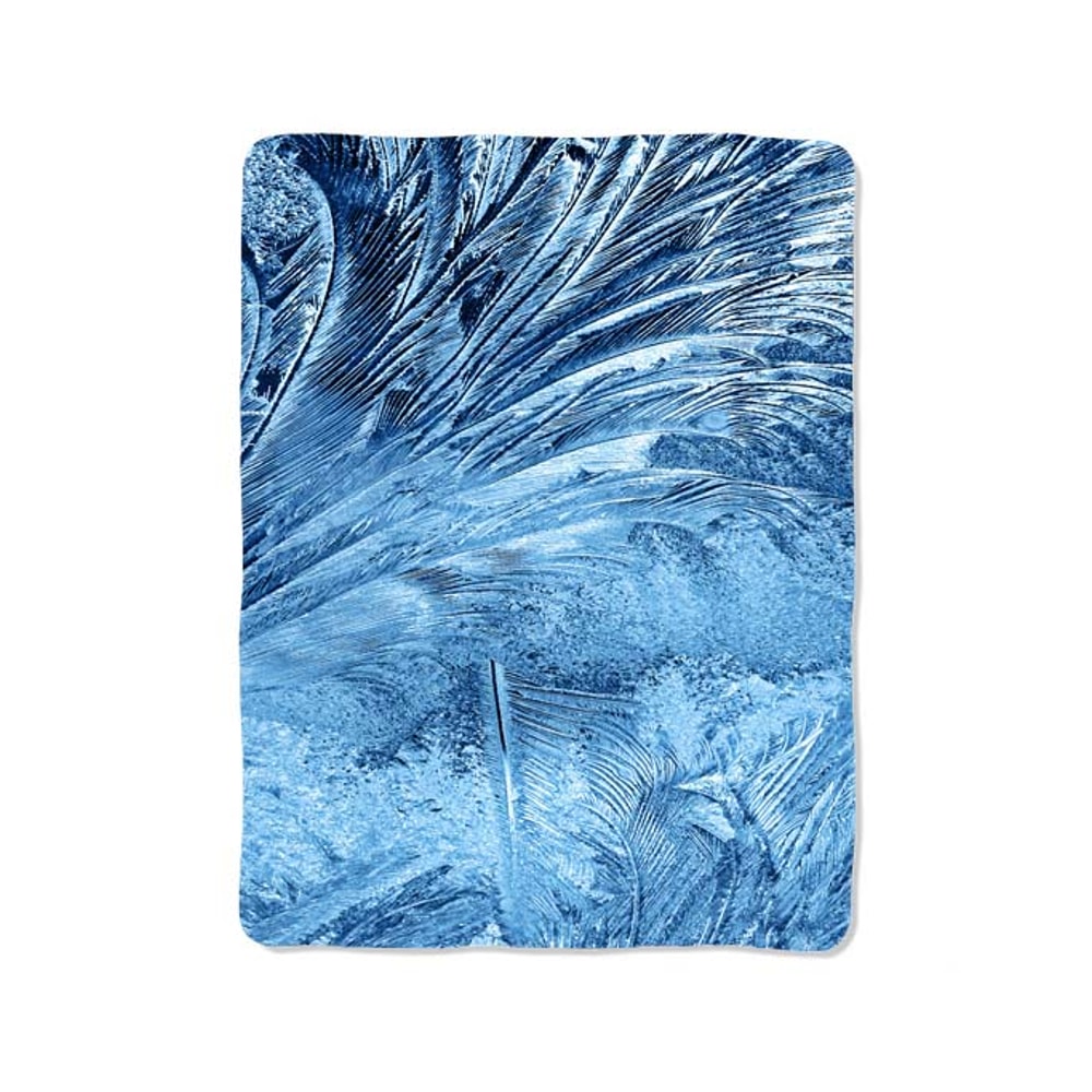 Ice Crystal Pattern Custom Velveteen Plush Blanket Personalized Comfort Style 0