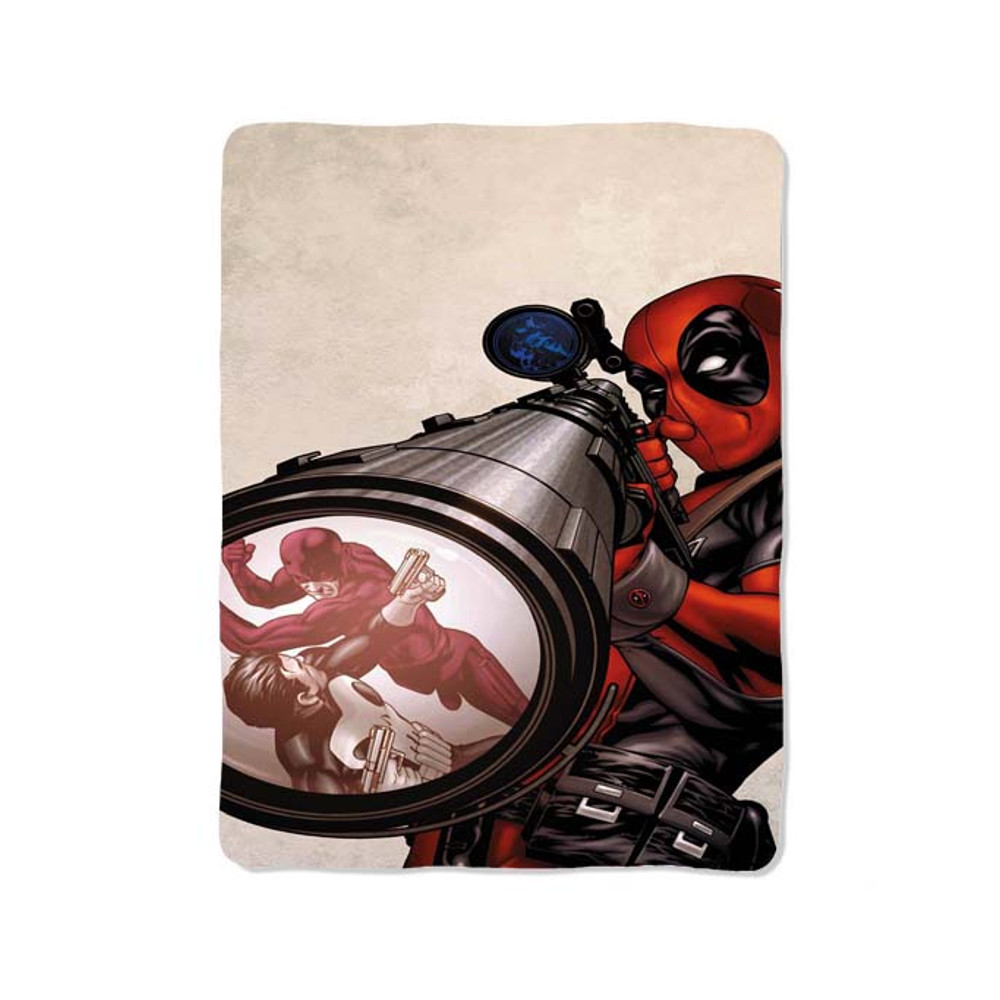 Marvel Deadpool Custom Velveteen Plush Blanket Personalized Comfort Style 0