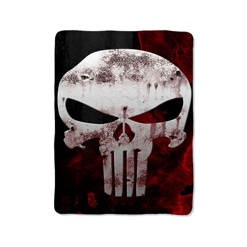 Marvel The Punisher Custom Velveteen Plush Blanket Personalized Comfort Style 0