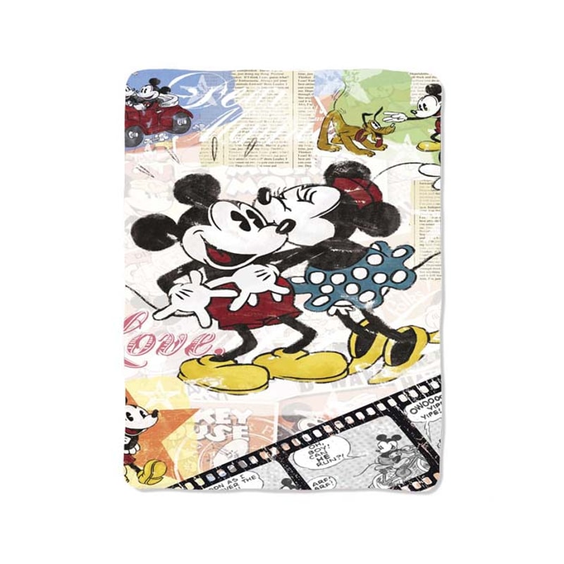 Mickey And Minnie Custom Velveteen Plush Blanket Personalized Comfort Style 0