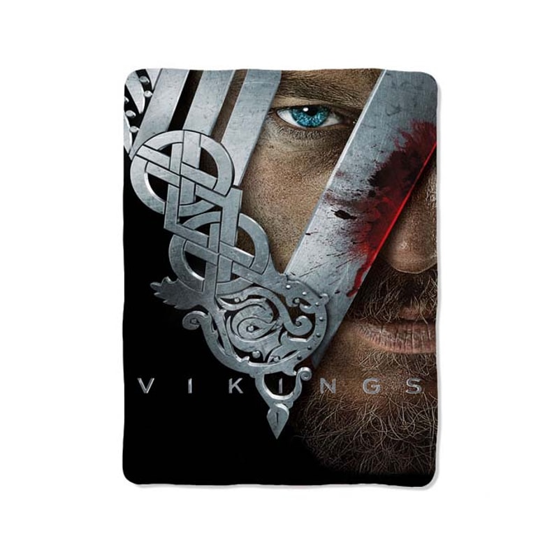 Movie Vikings Poster Custom Velveteen Plush Blanket Personalized Comfort Style 0
