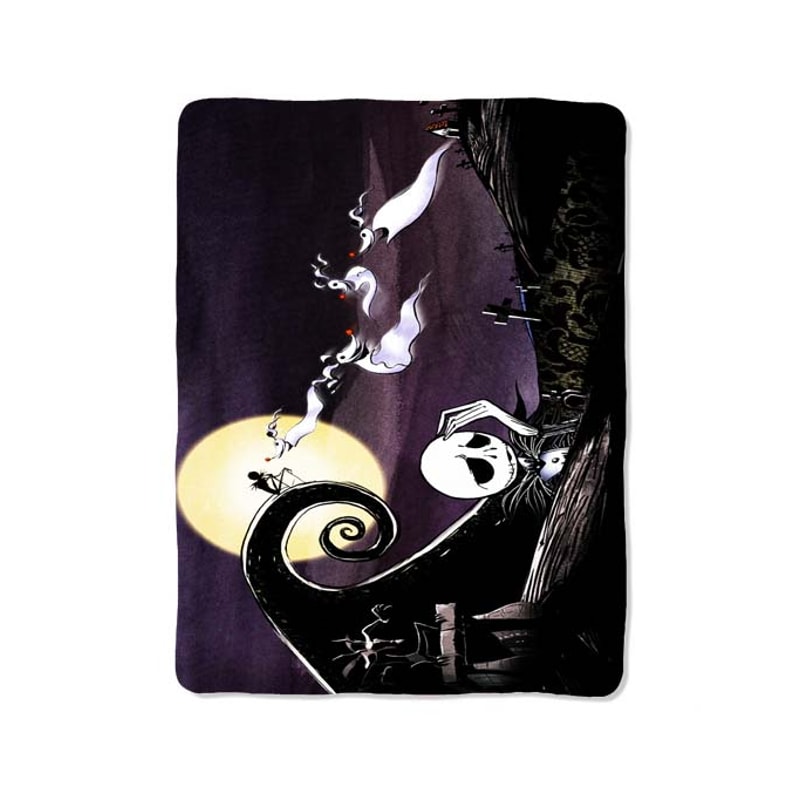 Nightmarea Before Christmas Custom Velveteen Plush Blanket Personalized Comfort Style 0