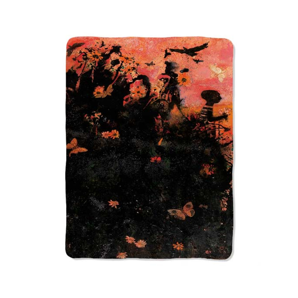 Oil Painting Abstract Custom Velveteen Plush Blanket Personalized Comfort Style 0