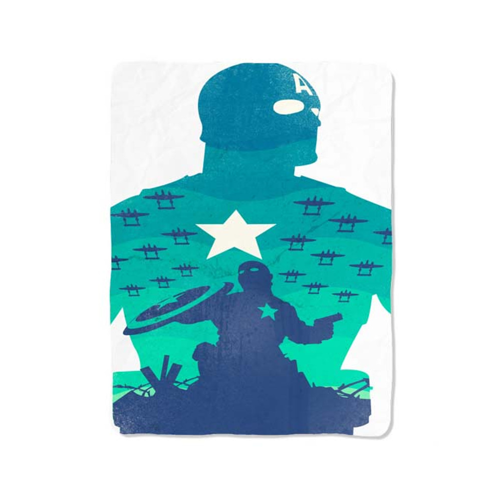 Painting Avenger Captain America Custom Velveteen Plush Blanket  Personalized Comfort  Style 0
