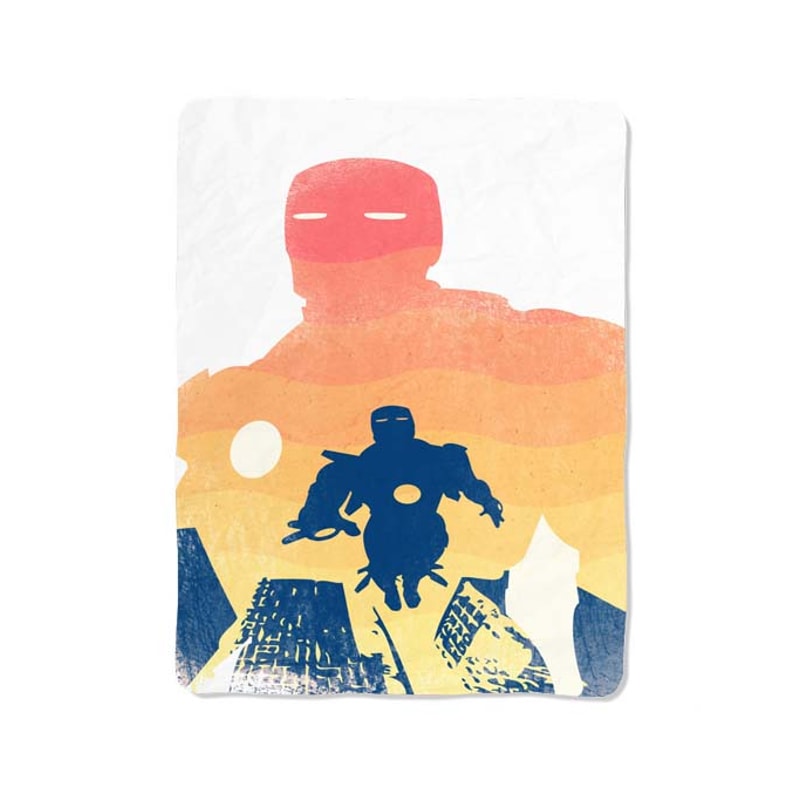 Painting Avenger Iron Man Custom Velveteen Plush Blanket Personalized Comfort Style 0