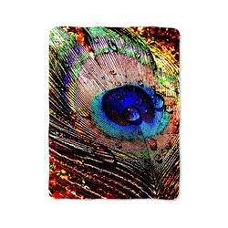 peacock custom velveteen plush blanket – personalized comfort & style