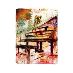 piano custom velveteen plush blanket – personalized comfort & style