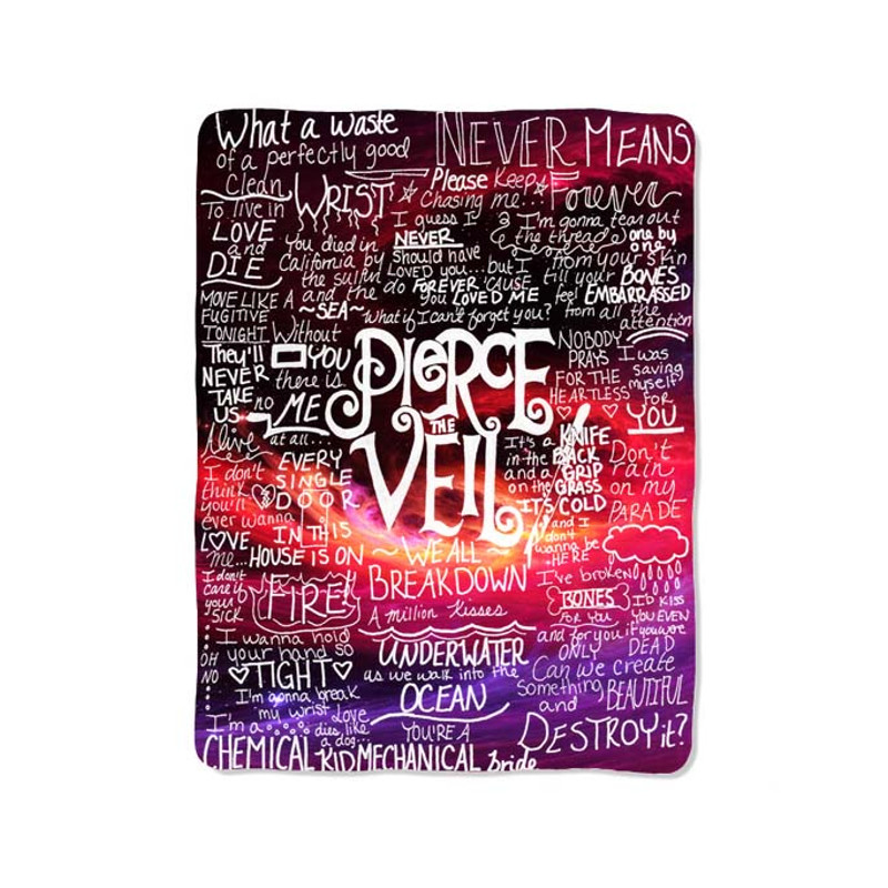 Pierce The Veil Custom Velveteen Plush Blanket  Personalized Comfort  Style 0