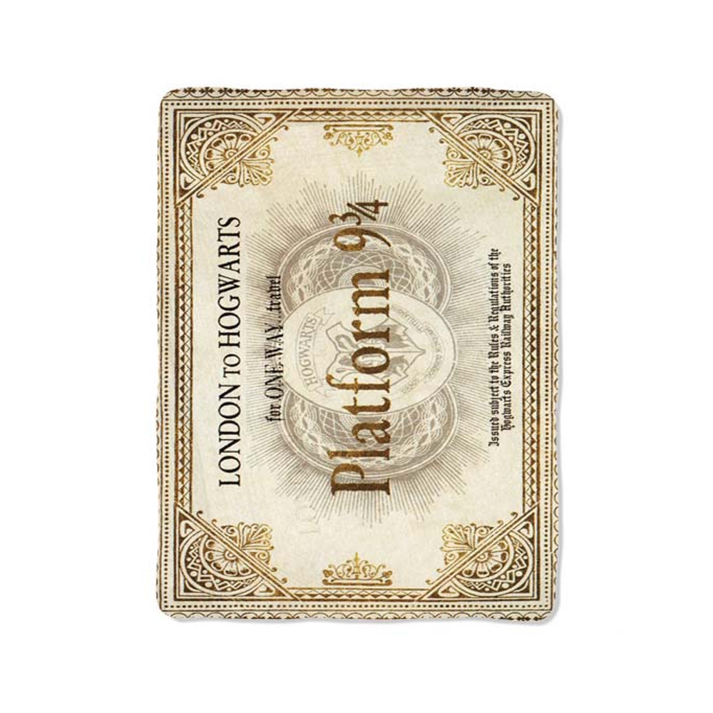 Platform Hogwarts Ticket Custom Velveteen Plush Blanket  Personalized Comfort  Style 0
