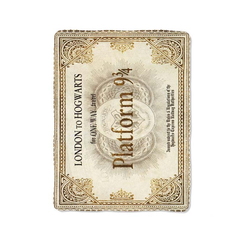 Platform Hogwarts Ticket Custom Velveteen Plush Blanket  Personalized Comfort  Style 0