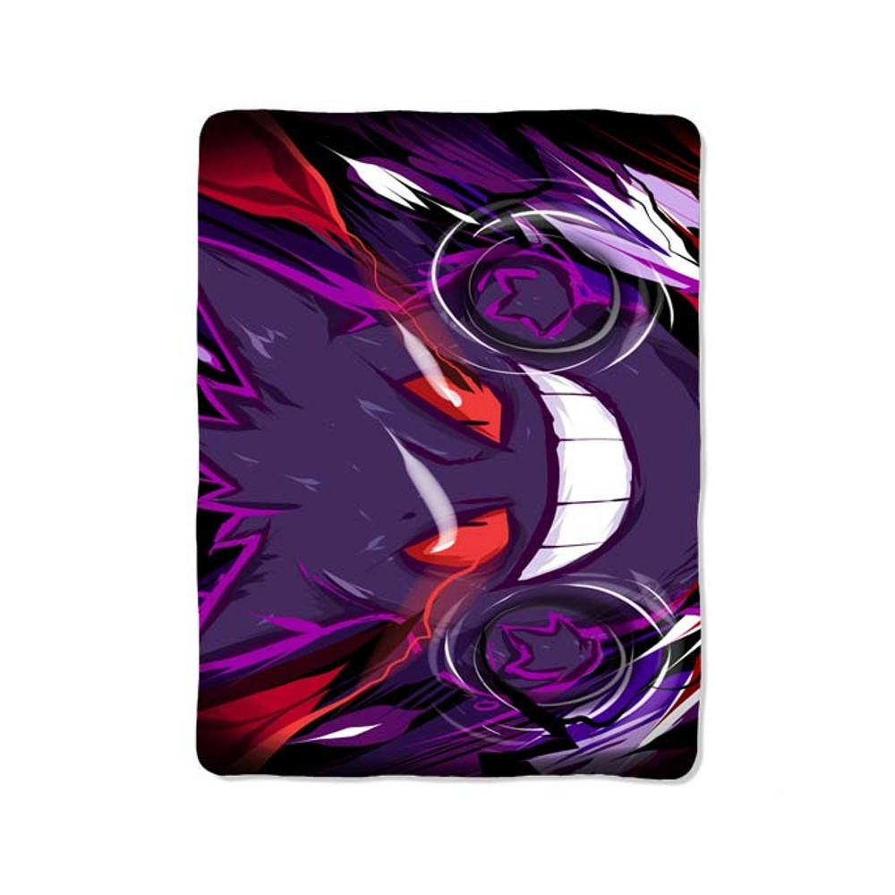 Pokemon Hunter Gengar Custom Velveteen Plush Blanket  Personalized Comfort  Style 0