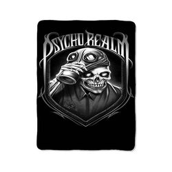 skull custom velveteen plush blanket – personalized comfort & style