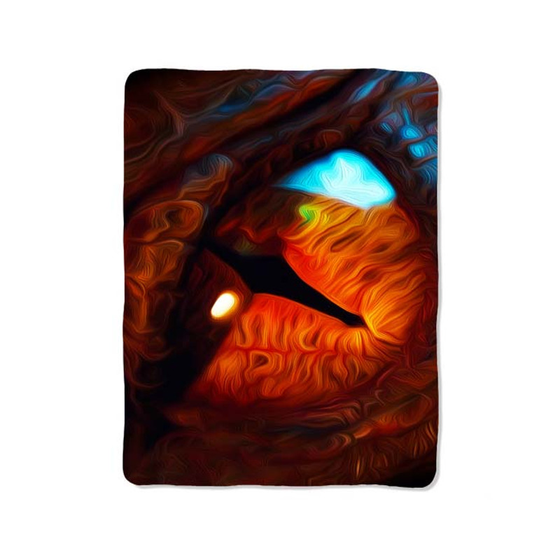 Smaug Dragon Eye Custom Velveteen Plush Blanket  Personalized Comfort  Style 0