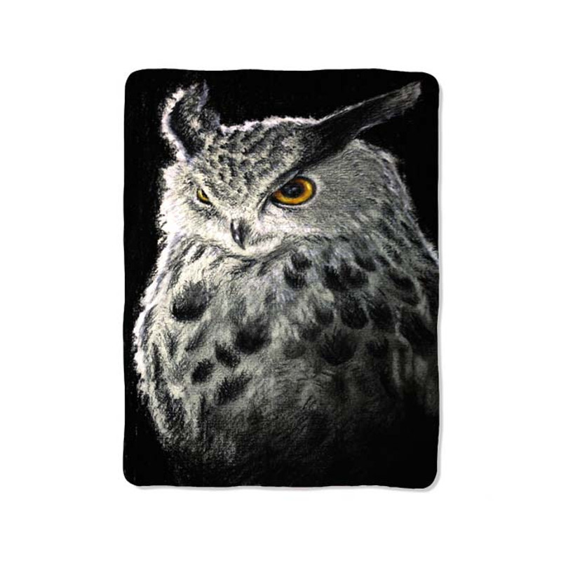 Snow Owl Custom Velveteen Plush Blanket Personalized Comfort Style 0