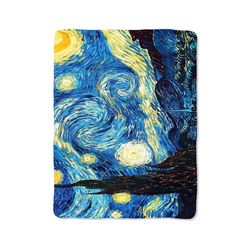 starry night custom velveteen plush blanket – personalized comfort & style