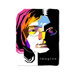 the beatles custom velveteen plush blanket – personalized comfort & style