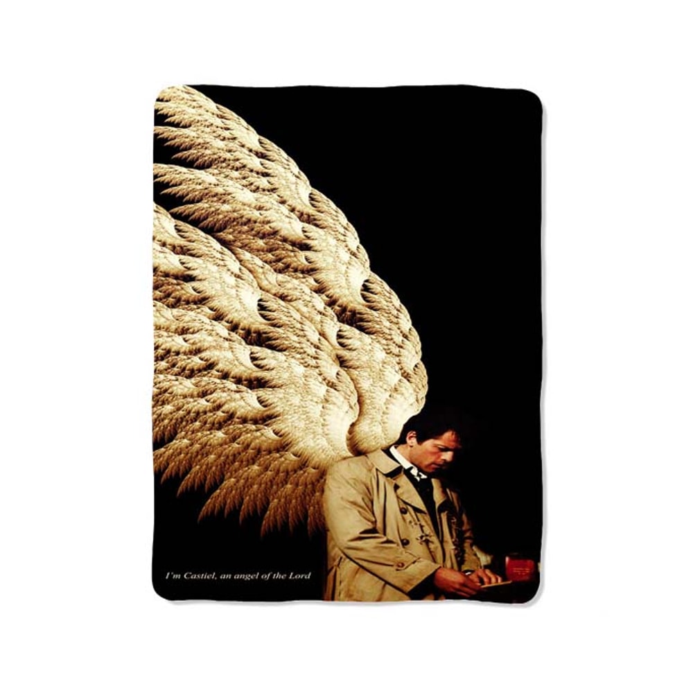 Tv Series Supernatural Castiel Quotes Custom Velveteen Plush Blanket Personalized Comfort Style 0