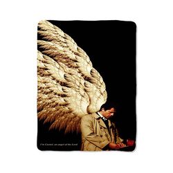 tv series supernatural castiel quotes custom velveteen plush blanket – personalized comfort & style