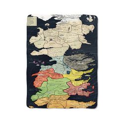 westeros map custom velveteen plush blanket – personalized comfort & style