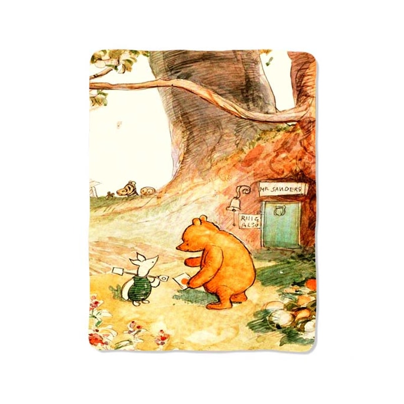 Winnie The Pooh 49 Custom Velveteen Plush Blanket Personalized Comfort Style 0
