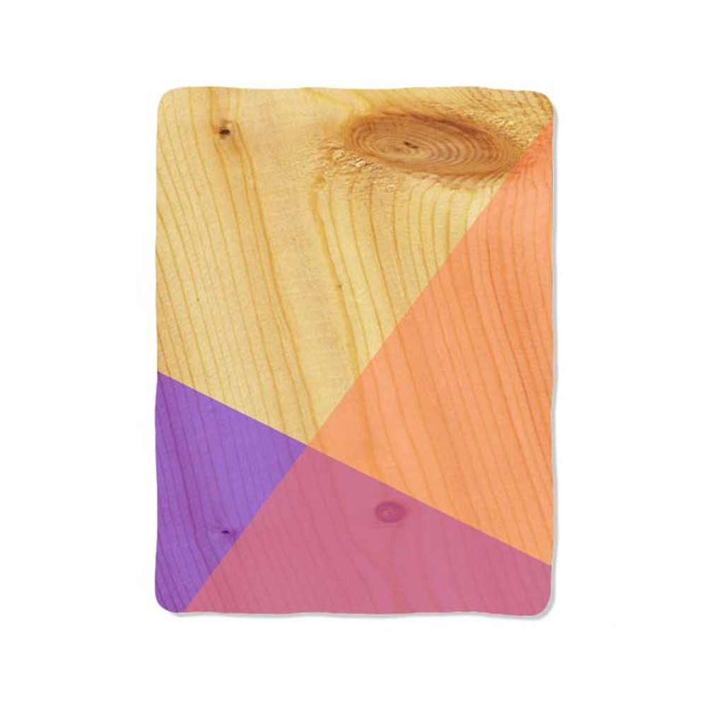 Wood Geometric Custom Velveteen Plush Blanket Personalized Comfort Style 0