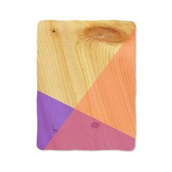 wood geometric custom velveteen plush blanket – personalized comfort & style