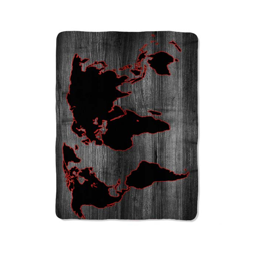 World Map New Custom Velveteen Plush Blanket  Personalized Comfort  Style 0