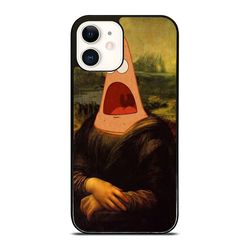 mona lisa patrick star iphone 16 pro, iphone 16 pro max, iphone 16 plus, iphone 15/14/13/12/11/x & other models