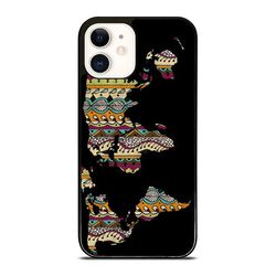 world map aztec pattern iphone case & other models