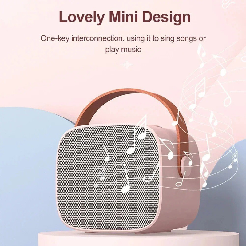 Mini Karaoke Machine For Kids Adults Portable Bluetooth Speaker With 2 Wireless Microphones 1