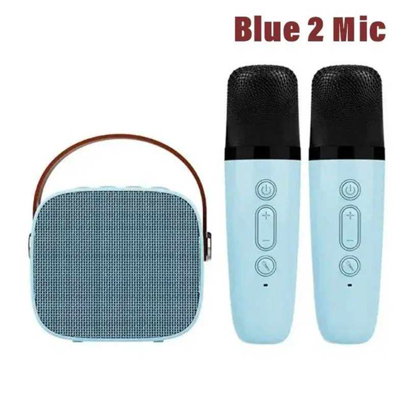 Mini Karaoke Machine For Kids Adults Portable Bluetooth Speaker With 2 Wireless Microphones 5