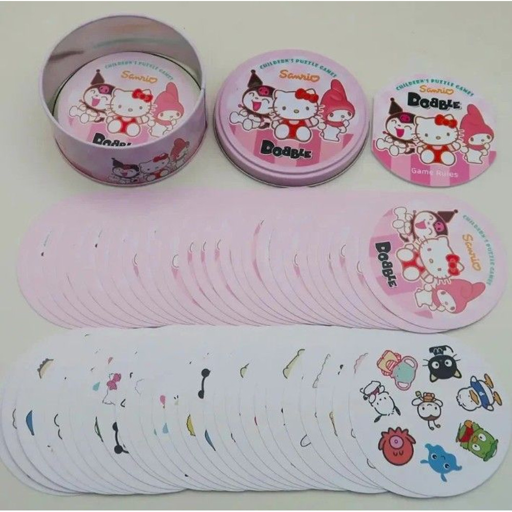 Dobble Hello Kitty Card Game Double Juego Card Table Board Game For Dobbles Kids 1