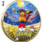 New Pokemon Gold Coin Metal Set Pikachu Charizard Commemorative Anime 1