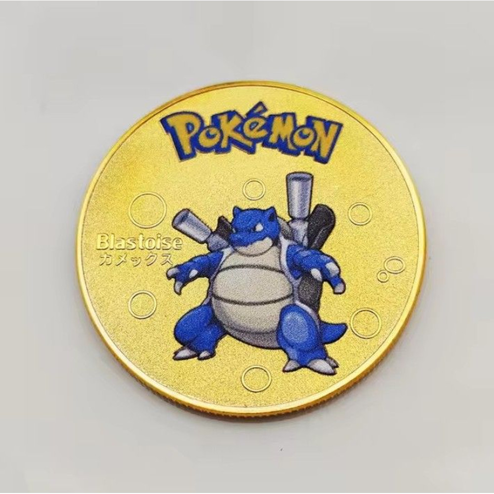 Golden Pokemon Coins Metal Pikachu Coins Charizard Mewtwo Pikachu Best Toys Gifts Collections 5