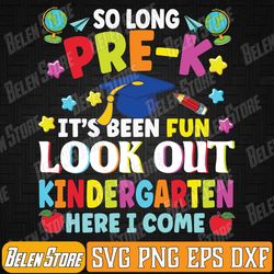 kids so long pre-k graduation kindergarten here i come 2024 svg, so long pre-k kindergarten , graduation 2024 svg