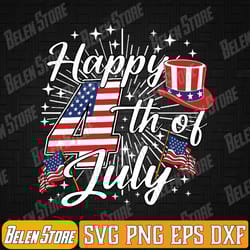 happy 4th of july patriotic american flag usa men women kids svg, 4th of july svg, american flag star svg, independence