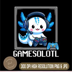 gamesolotl blue axolotl png, gaming video games png, anime games png, png high quality, png, digital download