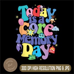 disney pixar inside out 2 png, today is a core memory day poster png, digital file, png high quality, sublimation
