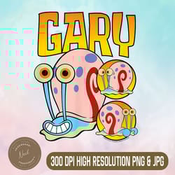 spongebob squarepants png, gary the snail character collage png, gary png, digital file, png high quality, sublimation