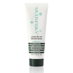 mudmasky leave-me-on winter mask – face moisturizer for dry skin, hydrates, nourishes & protects – lavender scent – 1.35