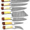 Professional Handmade Damascus Kitchen Chef Knife Set With Bone Handle And Damascus Steel Blade Wit 2