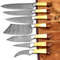 Professional Handmade Damascus Kitchen Chef Knife Set With Bone Handle And Damascus Steel Blade Wit 1