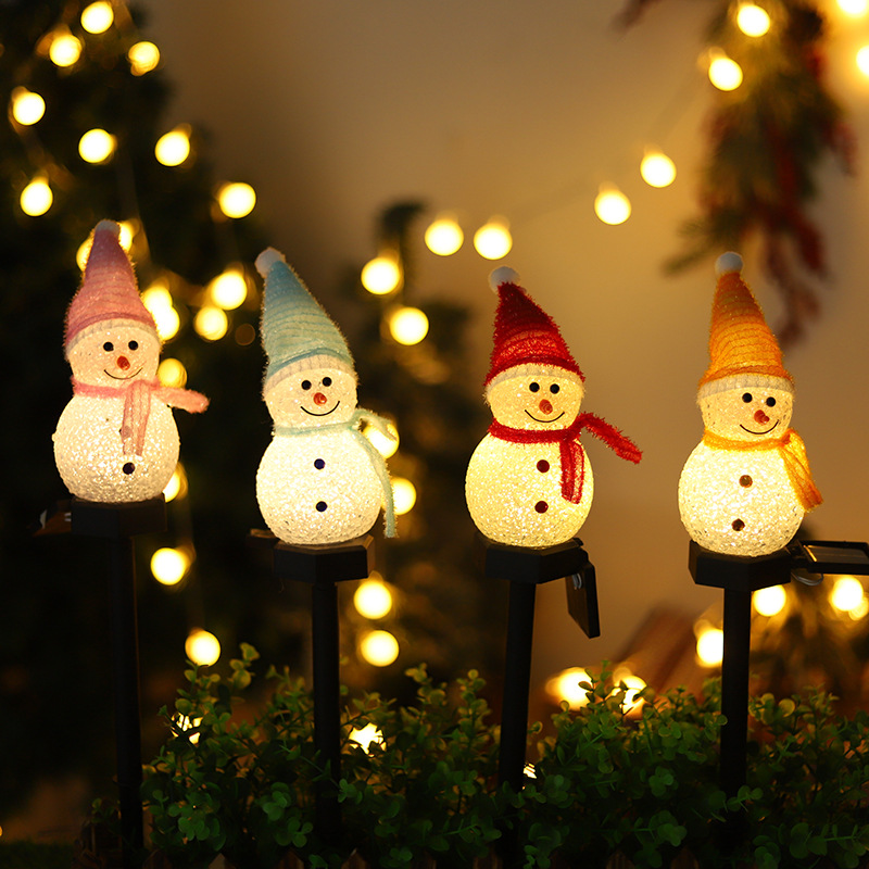 Snowman Solar Lawn Landscape Lights Christmas Lights Outdoor Waterproof Decoration Lights 1