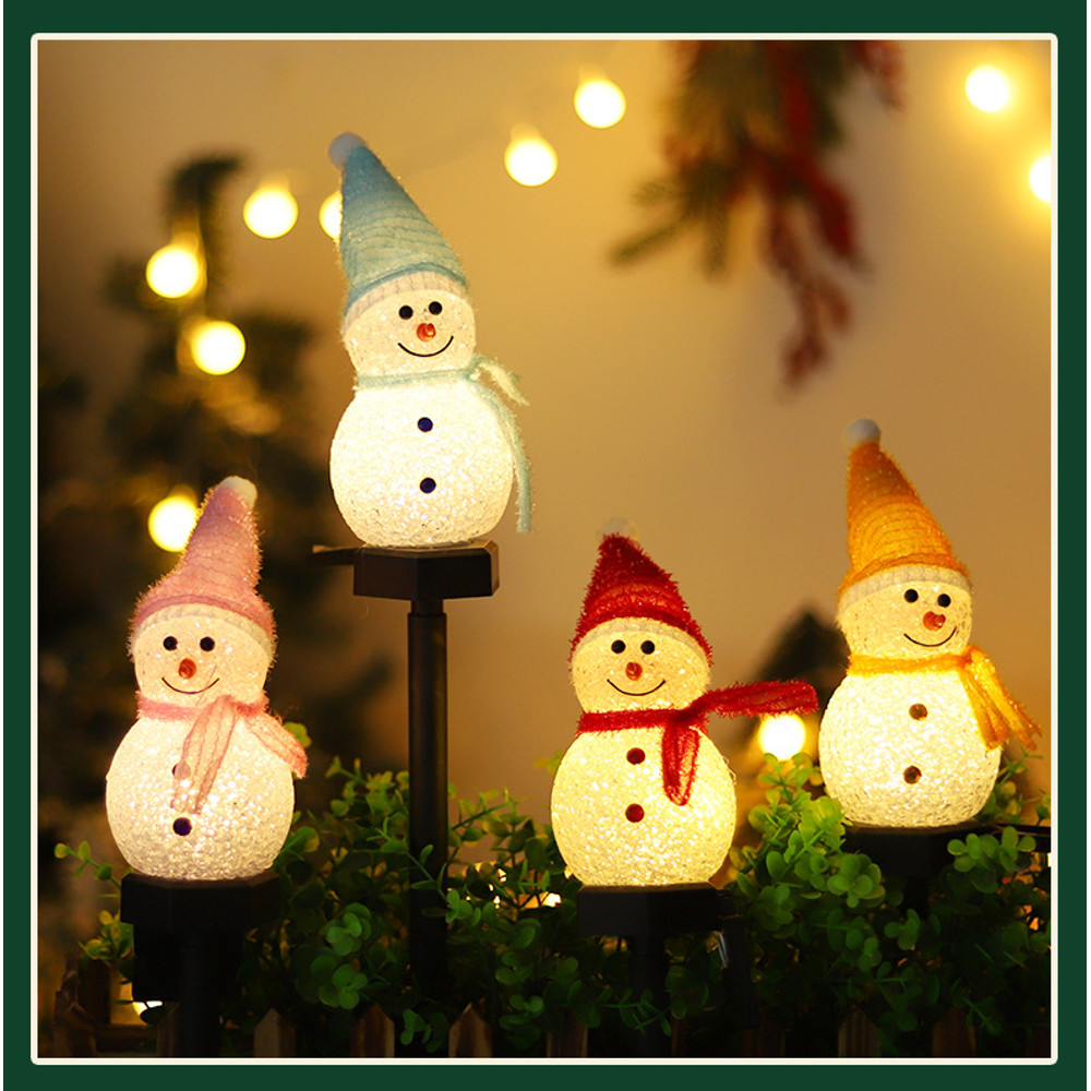 Snowman Solar Lawn Landscape Lights Christmas Lights Outdoor Waterproof Decoration Lights 3