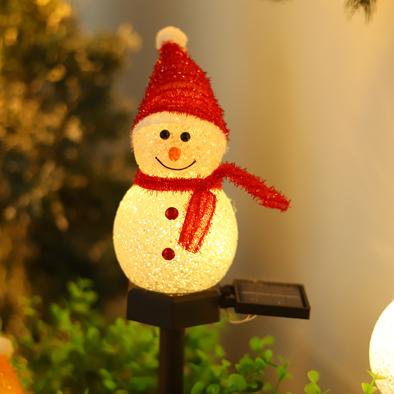 Snowman Solar Lawn Landscape Lights Christmas Lights Outdoor Waterproof Decoration Lights 8