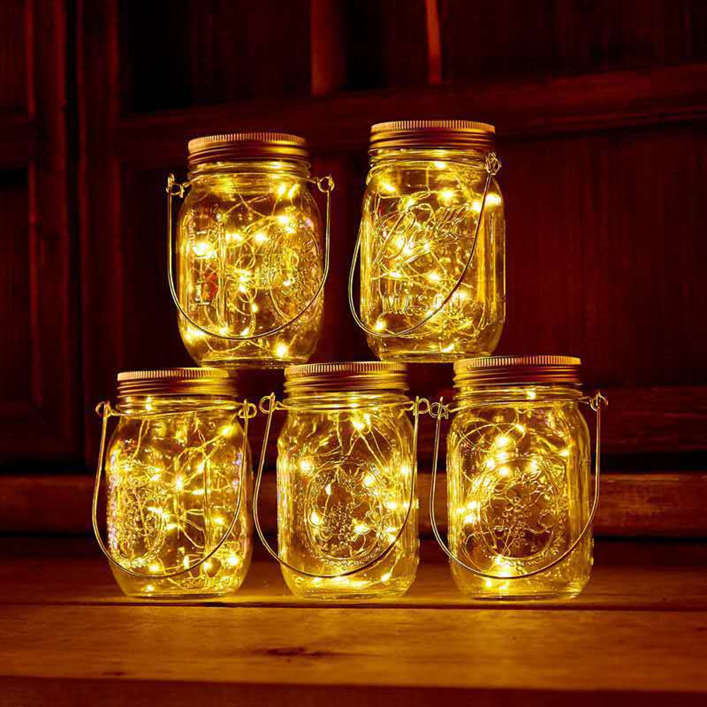 Solar Outdoor Waterproof Balcony Garden Decorative Landscape Glass Bottle Light 1