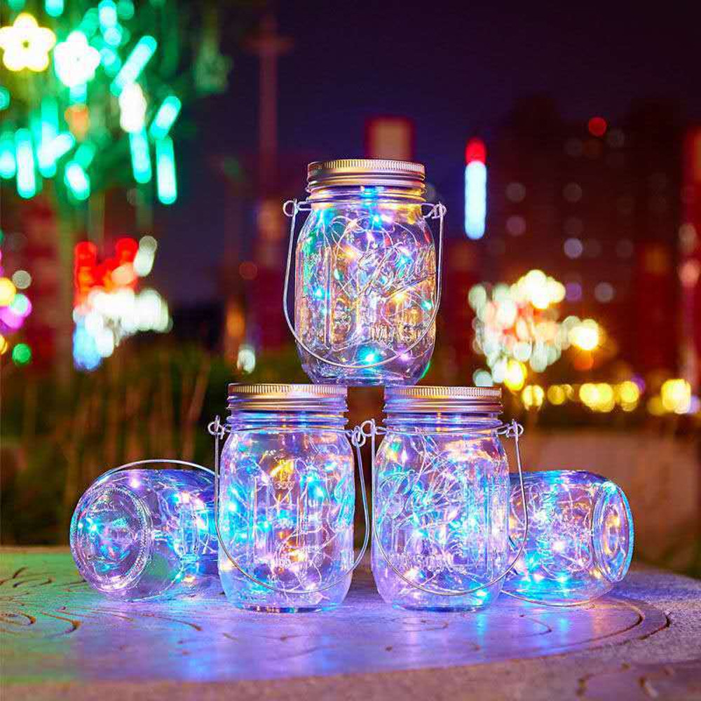 Solar Outdoor Waterproof Balcony Garden Decorative Landscape Glass Bottle Light 2